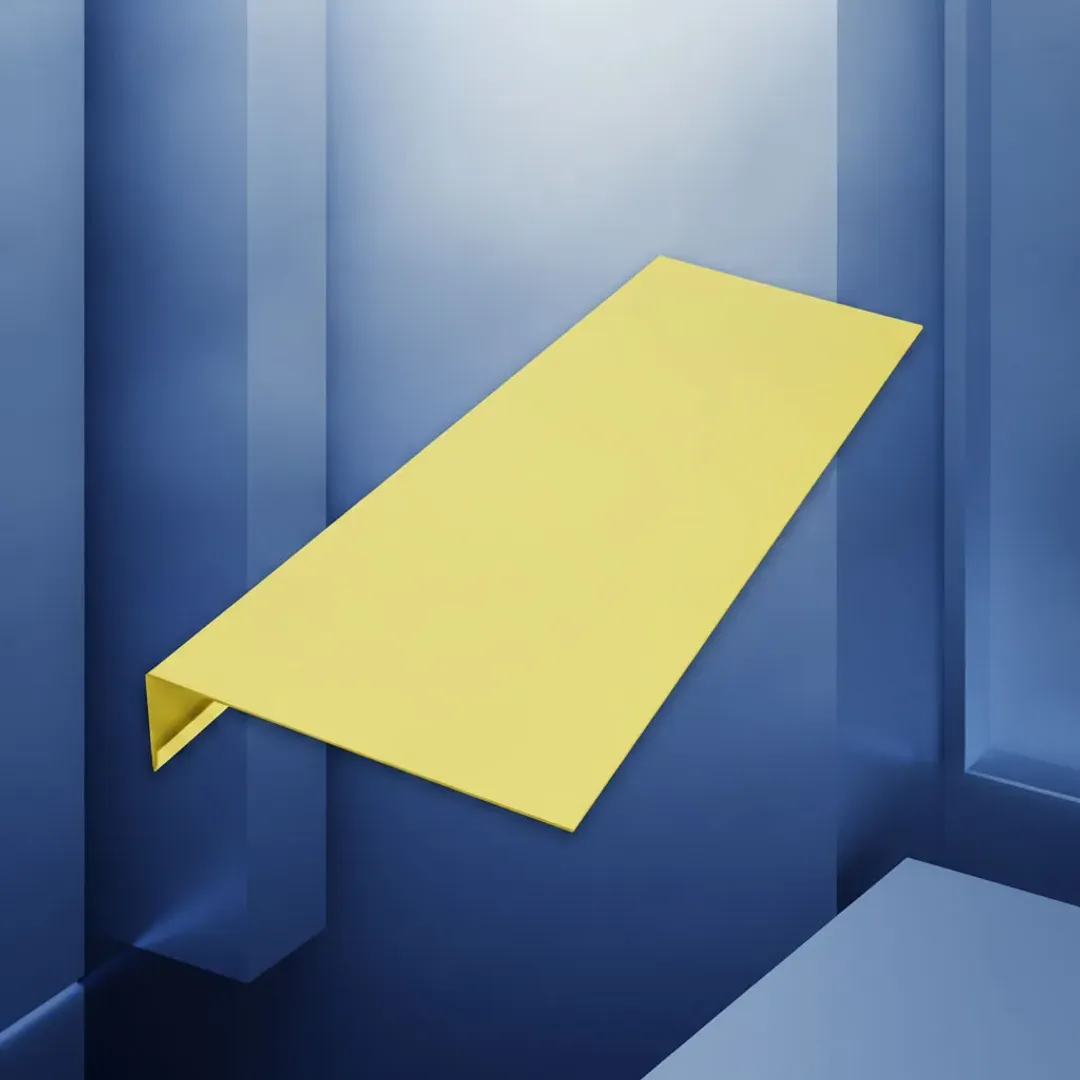 Откос оц. RAL1023 0,5х15х20х20х140х20х20х15 (длина 2,48м, РЕ)