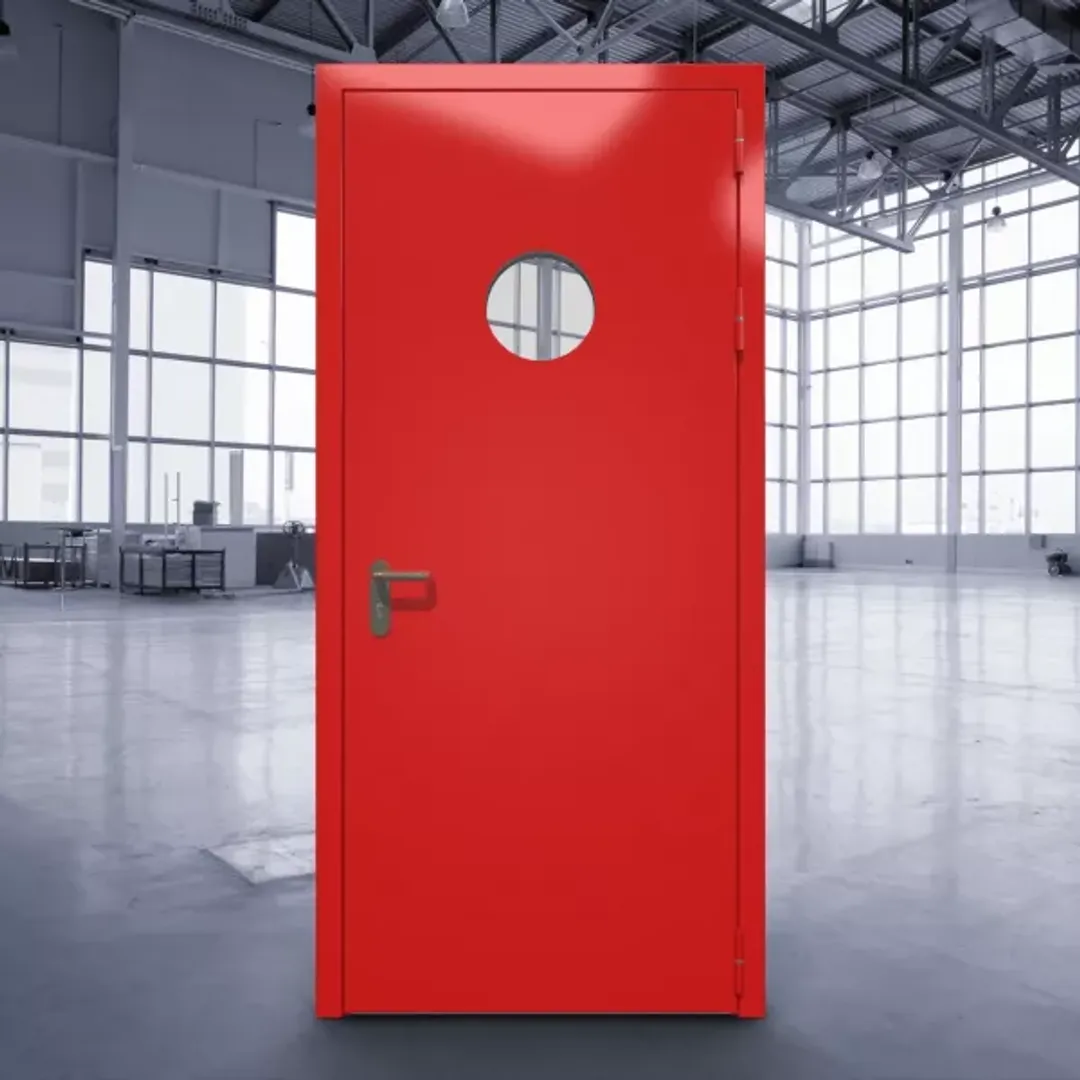 Противопожарная дверь с круглым окном ДПМО-01 EI-60