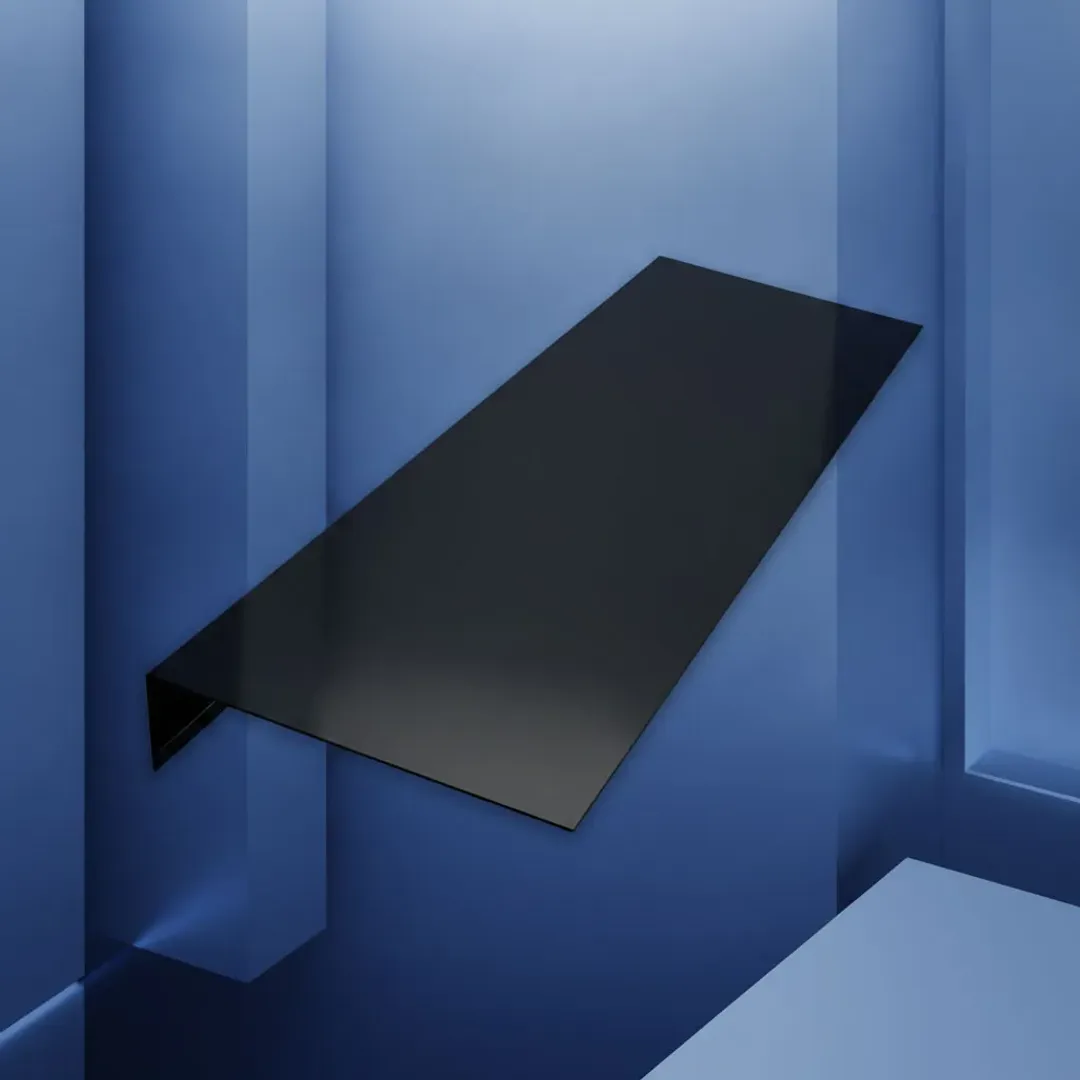 Откос оц. RAL9005 0,7х10х70х15х50х30х20мм (длина 1,5м, порошок)