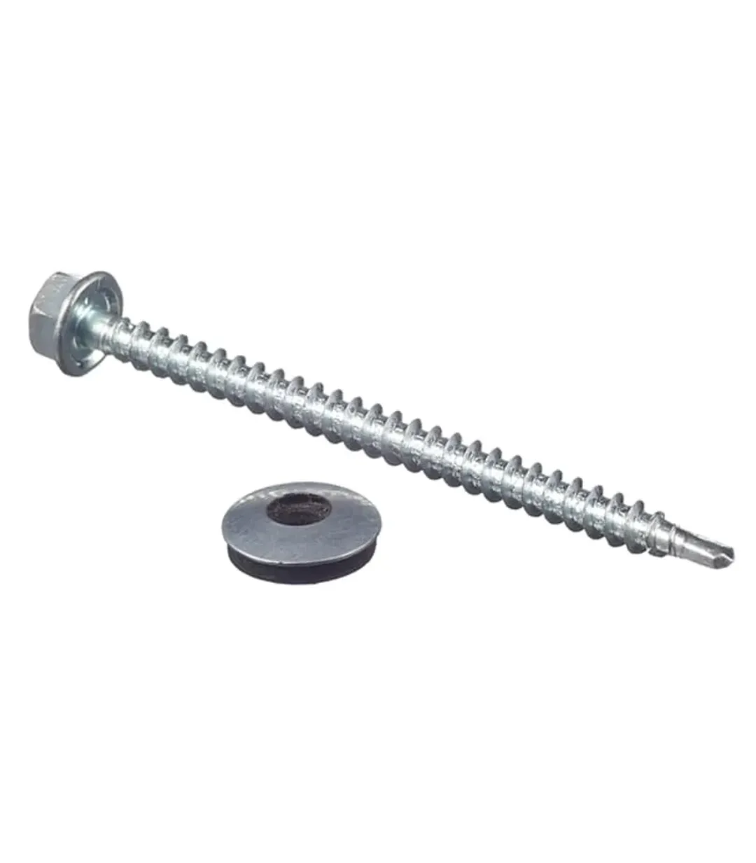 Саморезы кровельные с буром 70х4	8 мм металл-дерево оцинкованные (150 шт.)