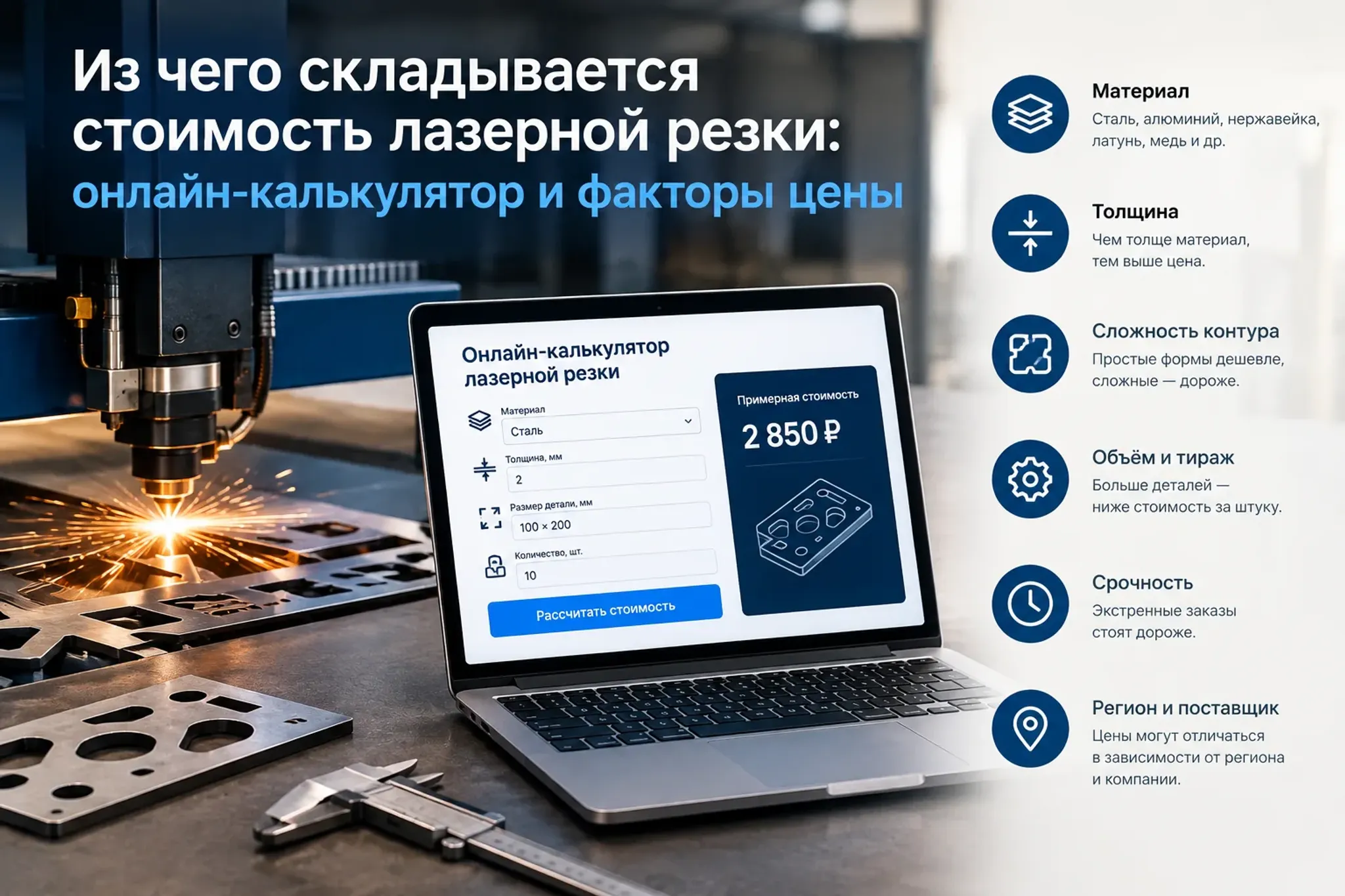 Из чего складывается стоимость лазерной резки