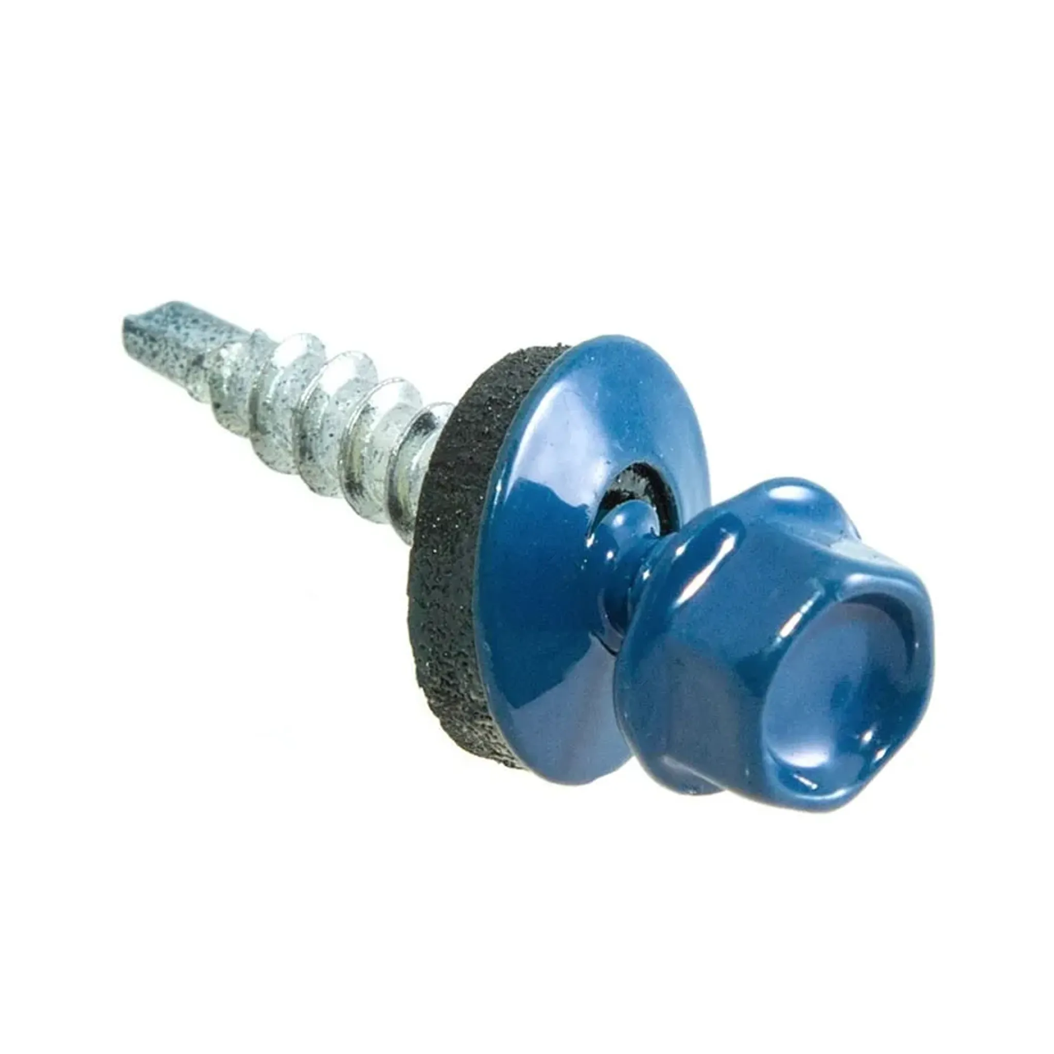 Саморезы кровельные с буром 19х5 5 мм металл-металл синие RAL 5005 (250 шт.)