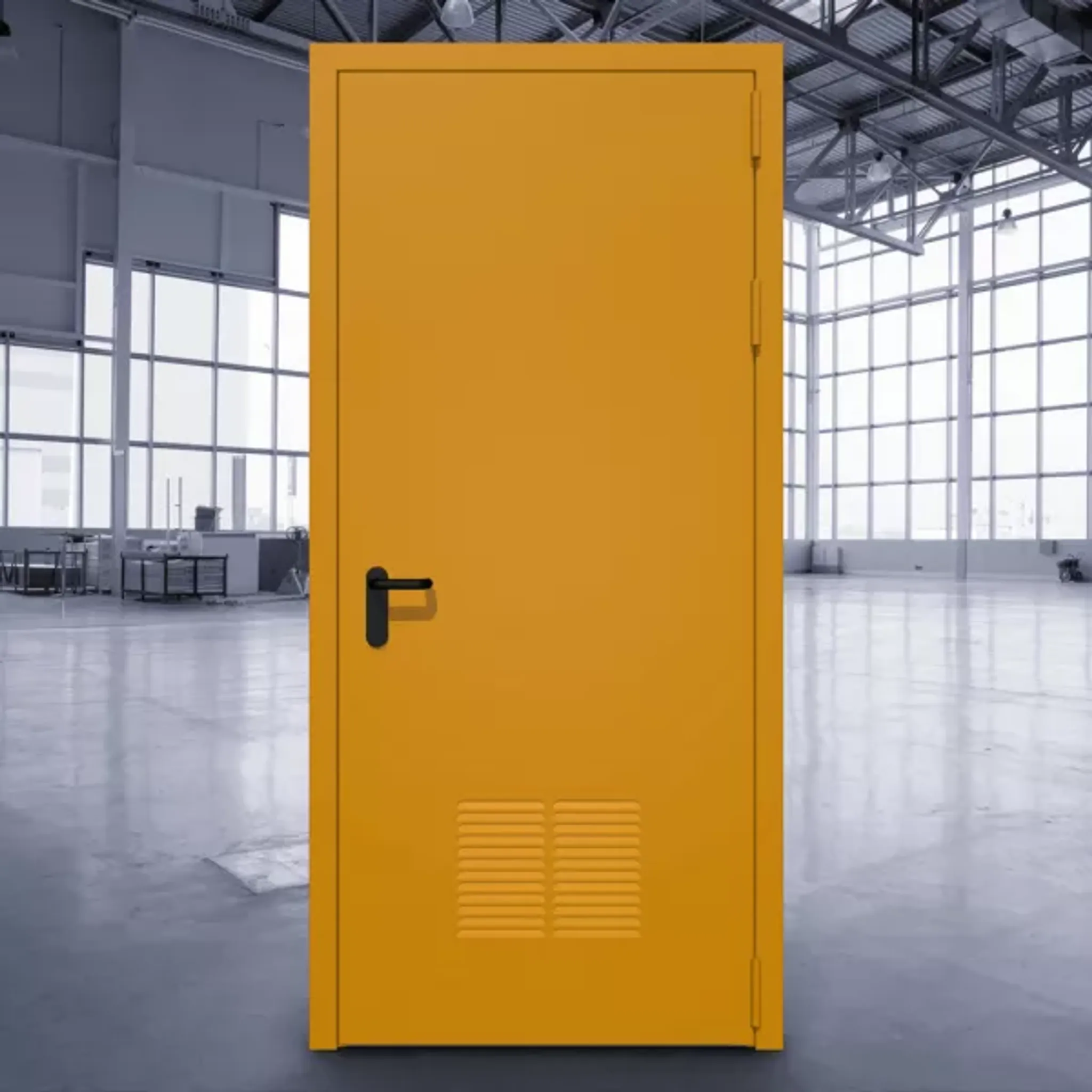 Техническая однолистовая дверь с вентиляционной решёткой ДТМ-01Р-ОЛ