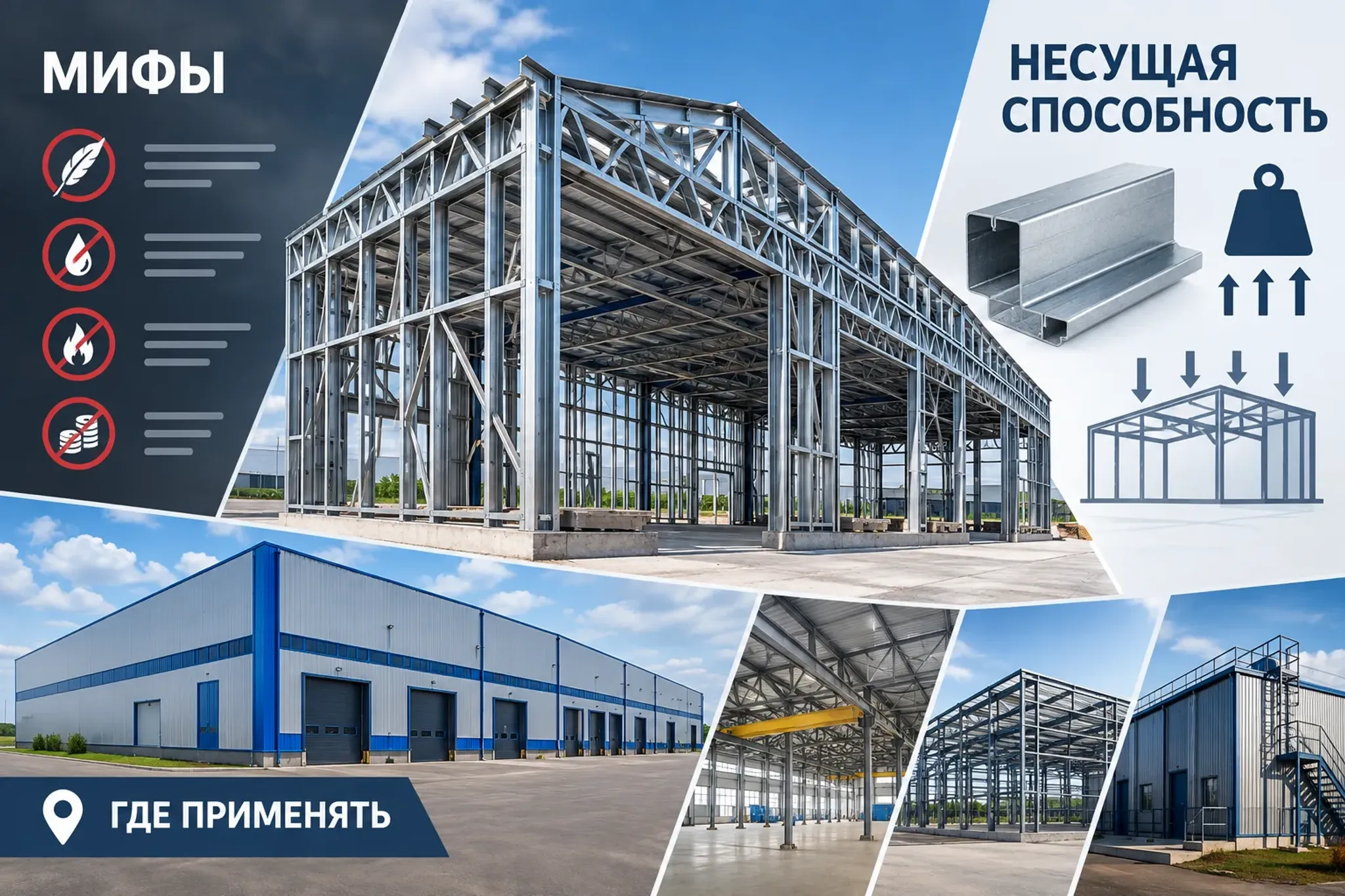 ЛСТК в промышленном строительстве: мифы, реальная несущая способность и границы применения
