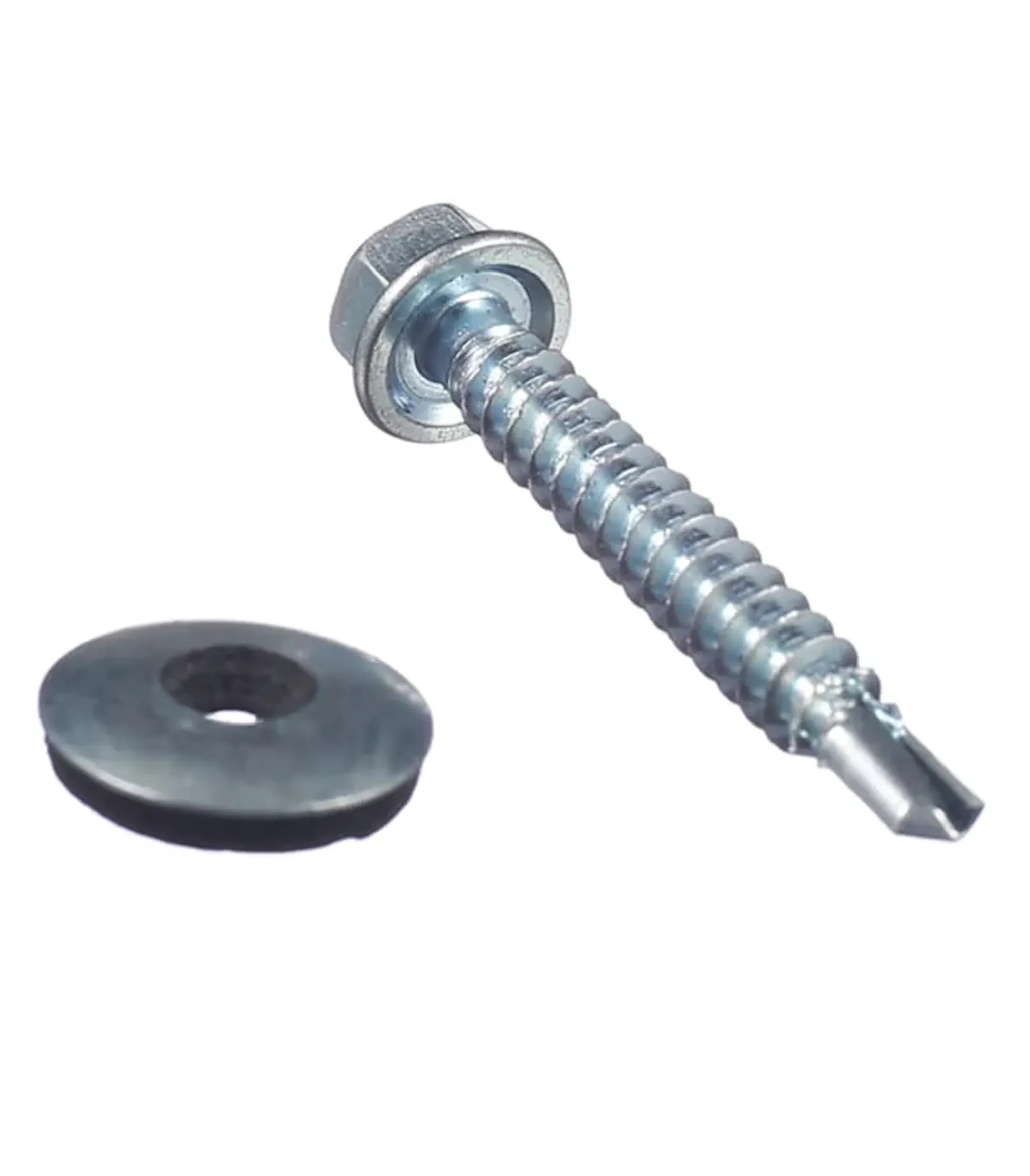 Саморезы кровельные с буром 38х5 5 мм металл-металл оцинкованные (250 шт.)