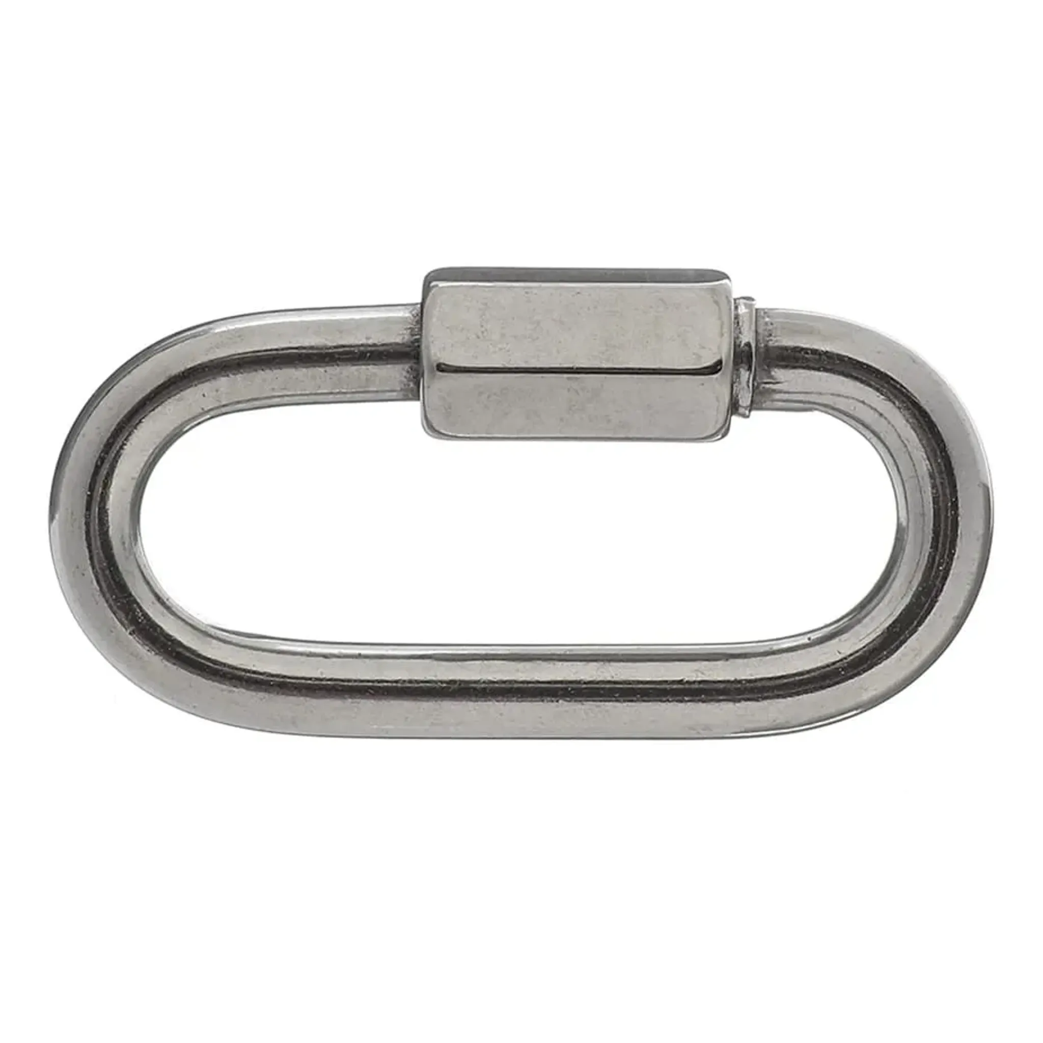 Карабин винтовой с фиксатором d8 мм нержавеющая сталь