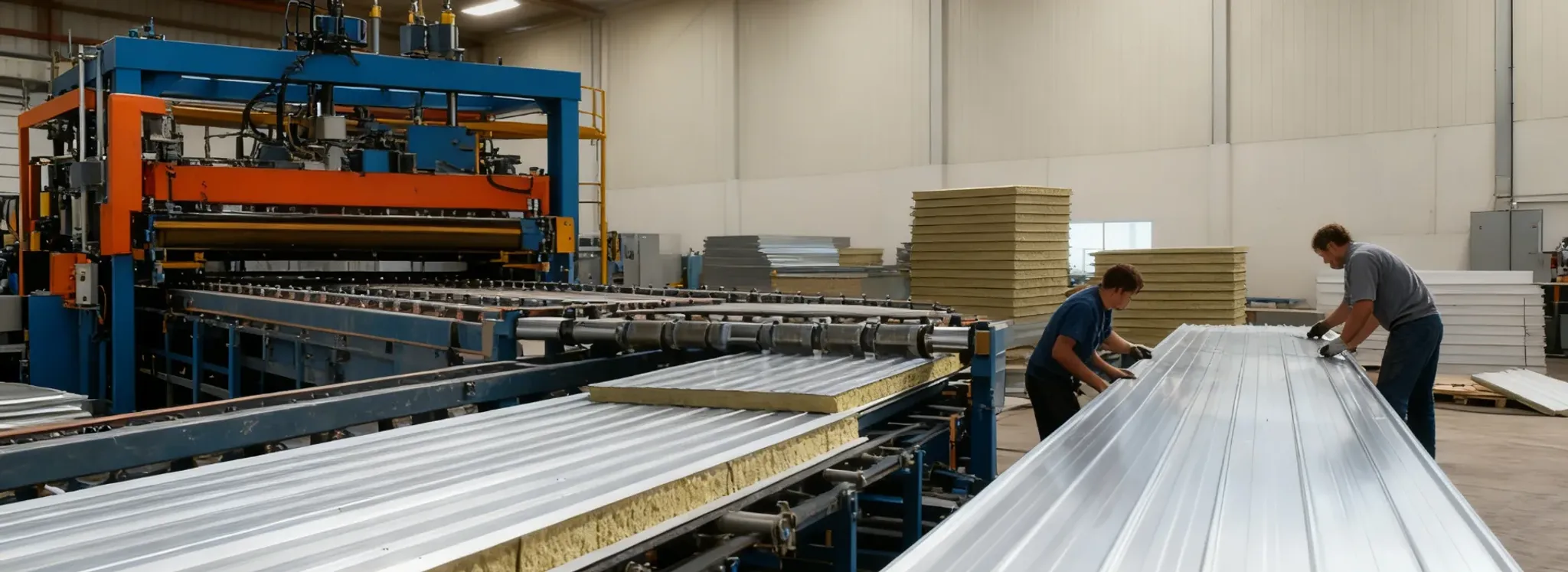 Изготовление сэндвич панелей для кровли