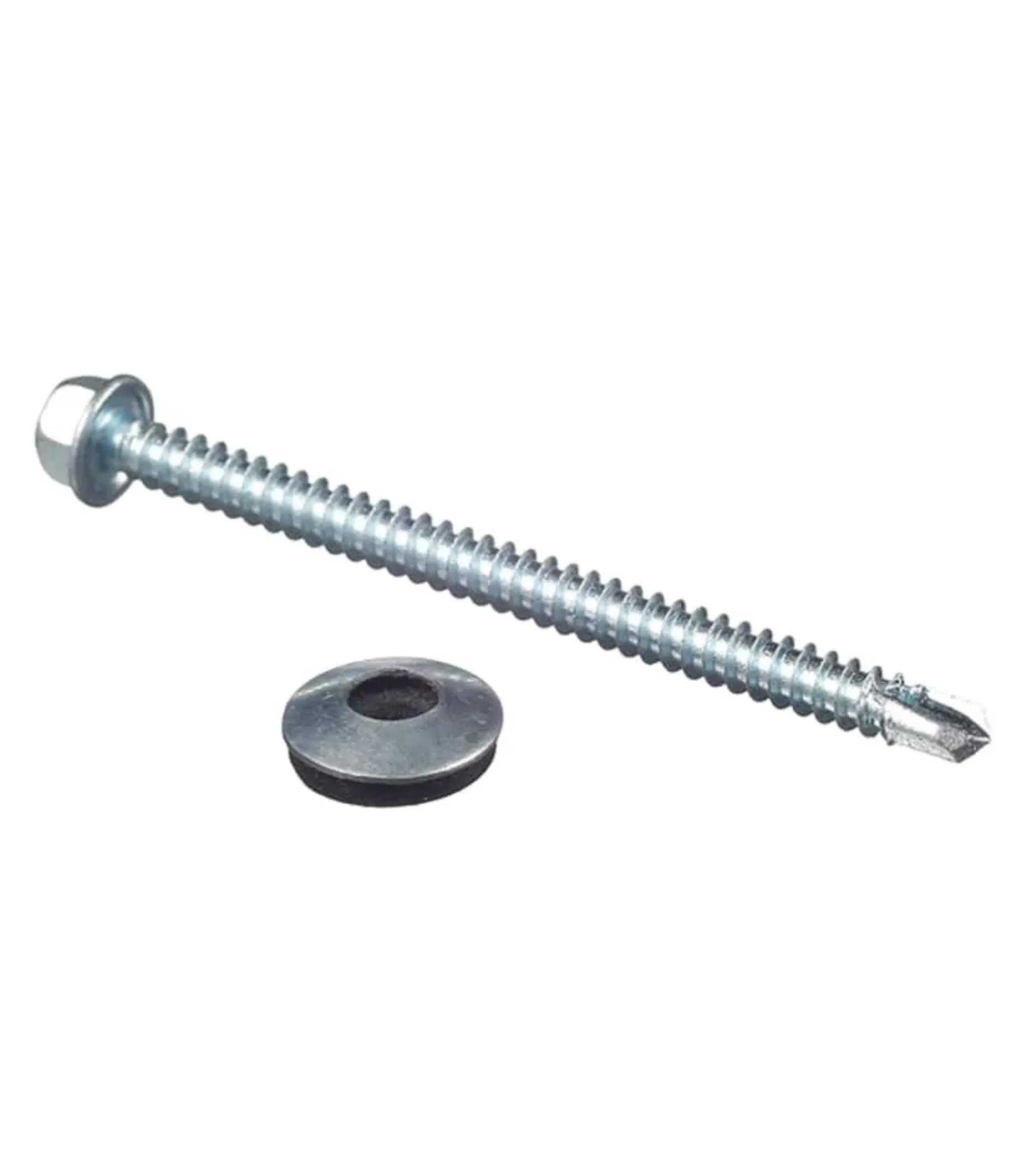 Саморезы кровельные с буром 76х5 5 мм металл-металл оцинкованные (130 шт.)