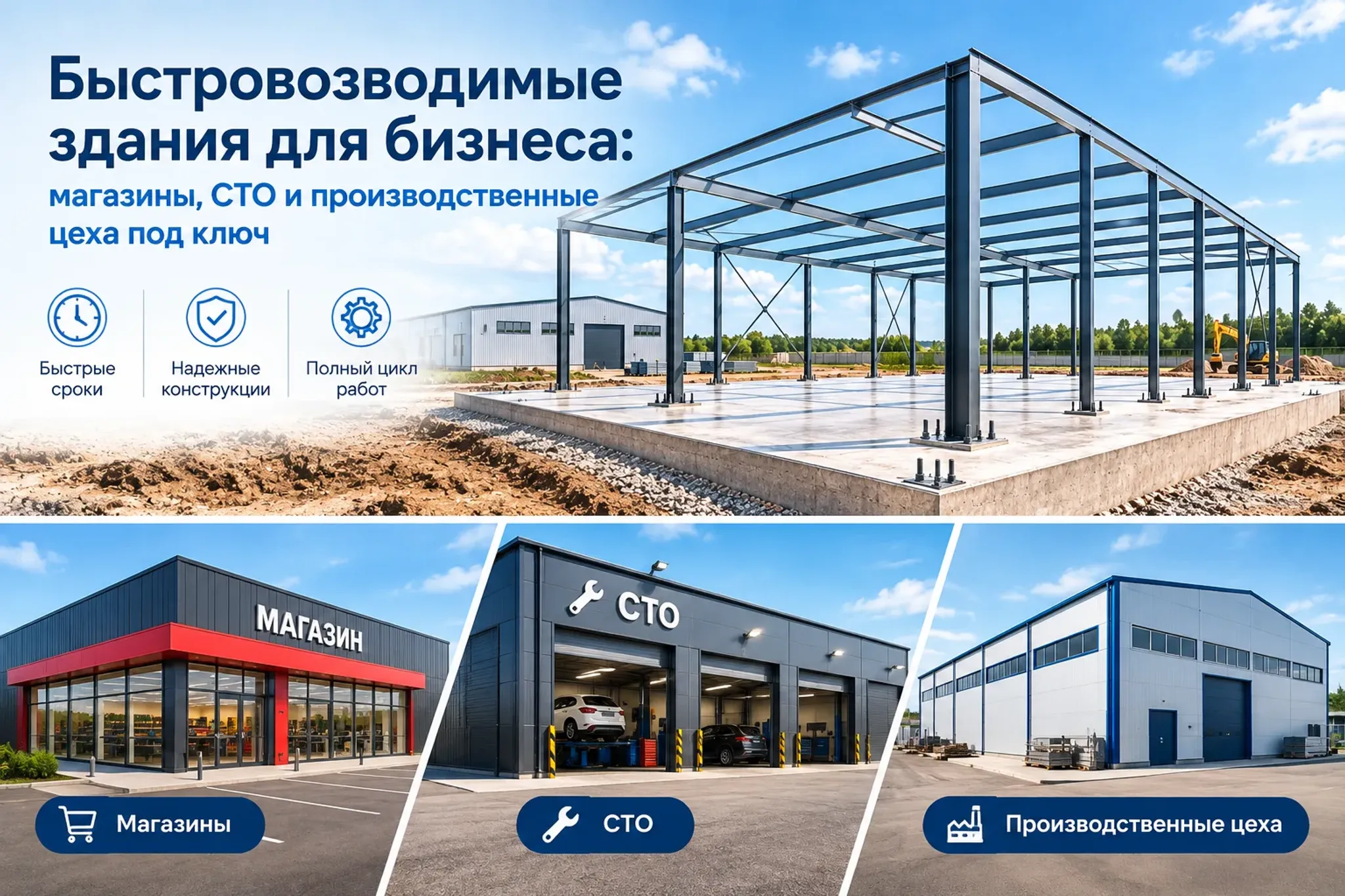 Быстровозводимые здания для бизнеса
