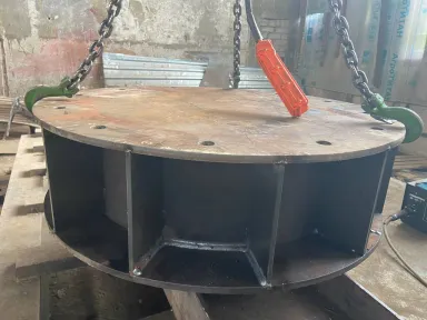 Опорный узел плиты под колонны